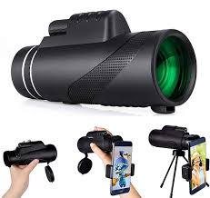 SUPER TelescopioPRO Monocular para móvil 80x100 color Negro